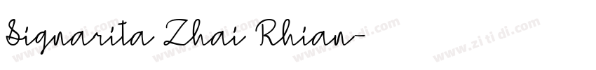 Signarita Zhai Rhian字体转换